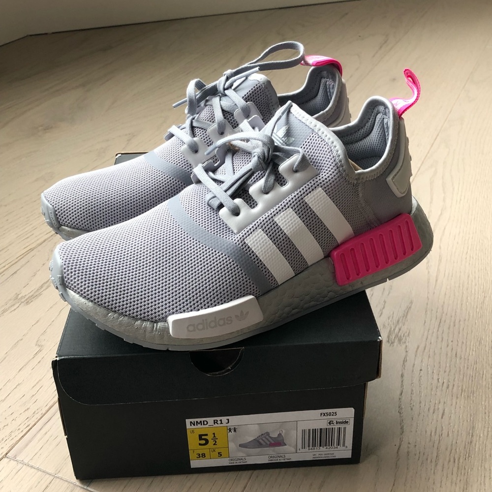 Adidas NMD_R1 Gray and Pink